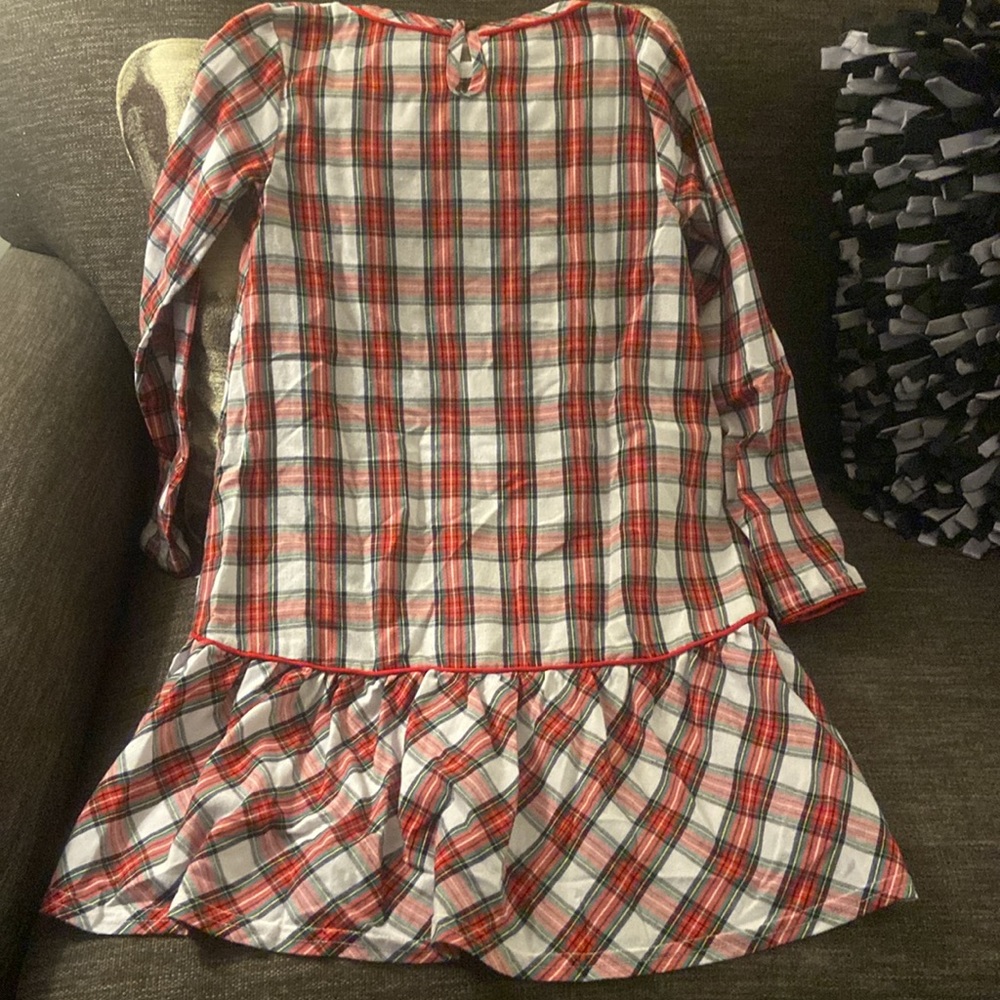 🎄 Disney store Minnie Mouse holiday plaid nightshirt size 7/8 GUC! - Picture 7 of 8